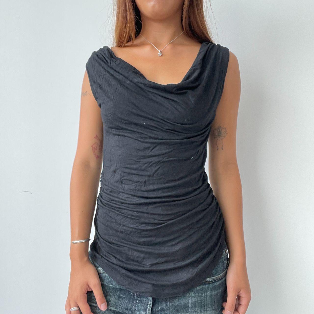 Vintage Black Cable Knit Top