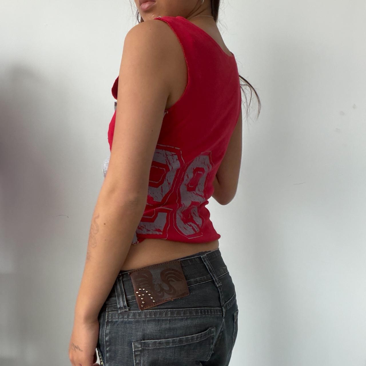 Vintage Red Graphic Top