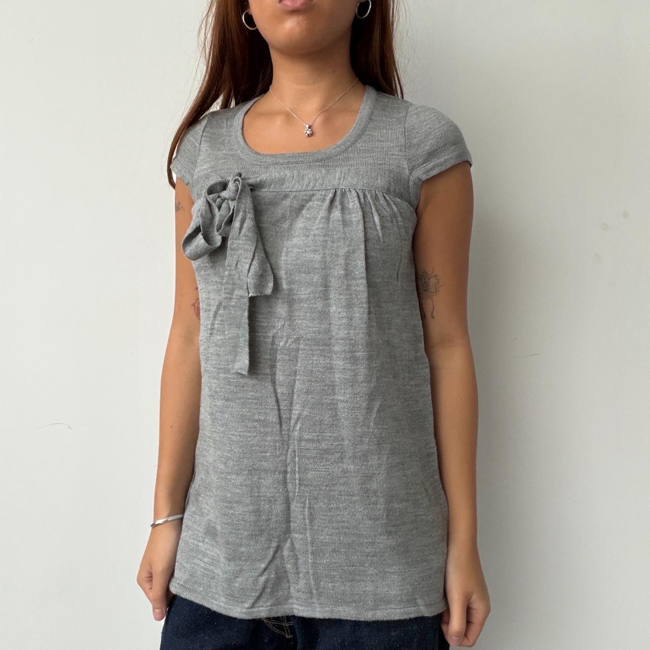 Vintage Grey Knit Swing Top