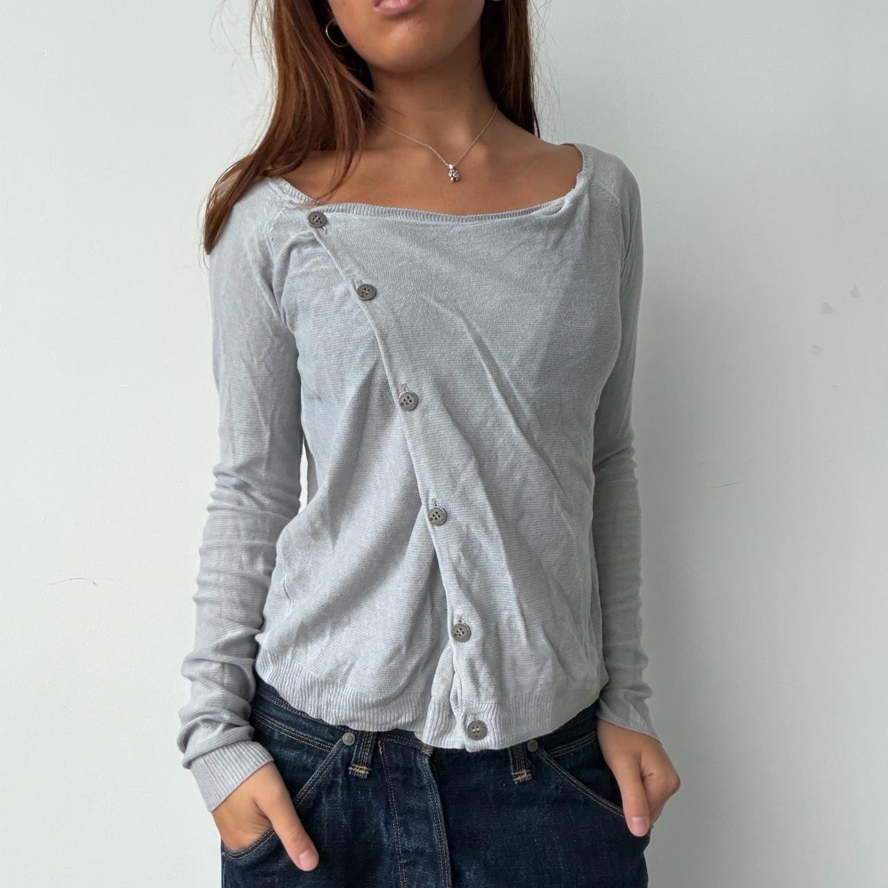Vintage Grey Button Up Long Sleeve