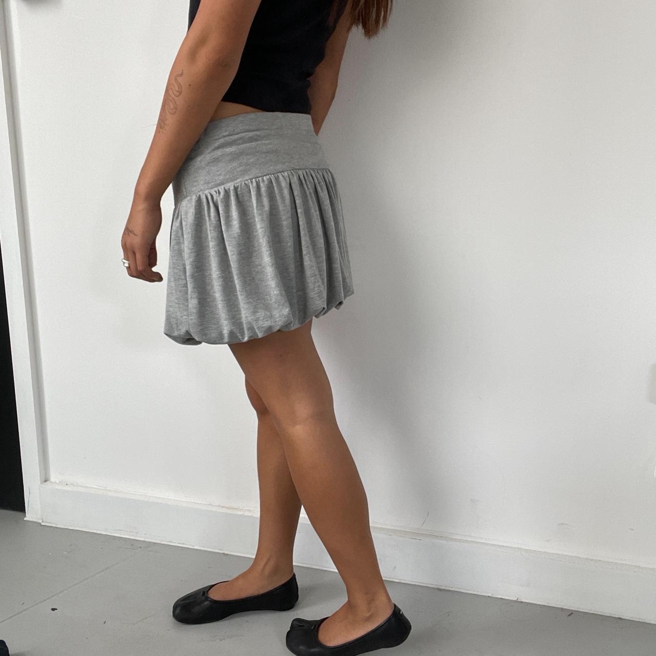 Vintage Grey Bubble Mini Skirt