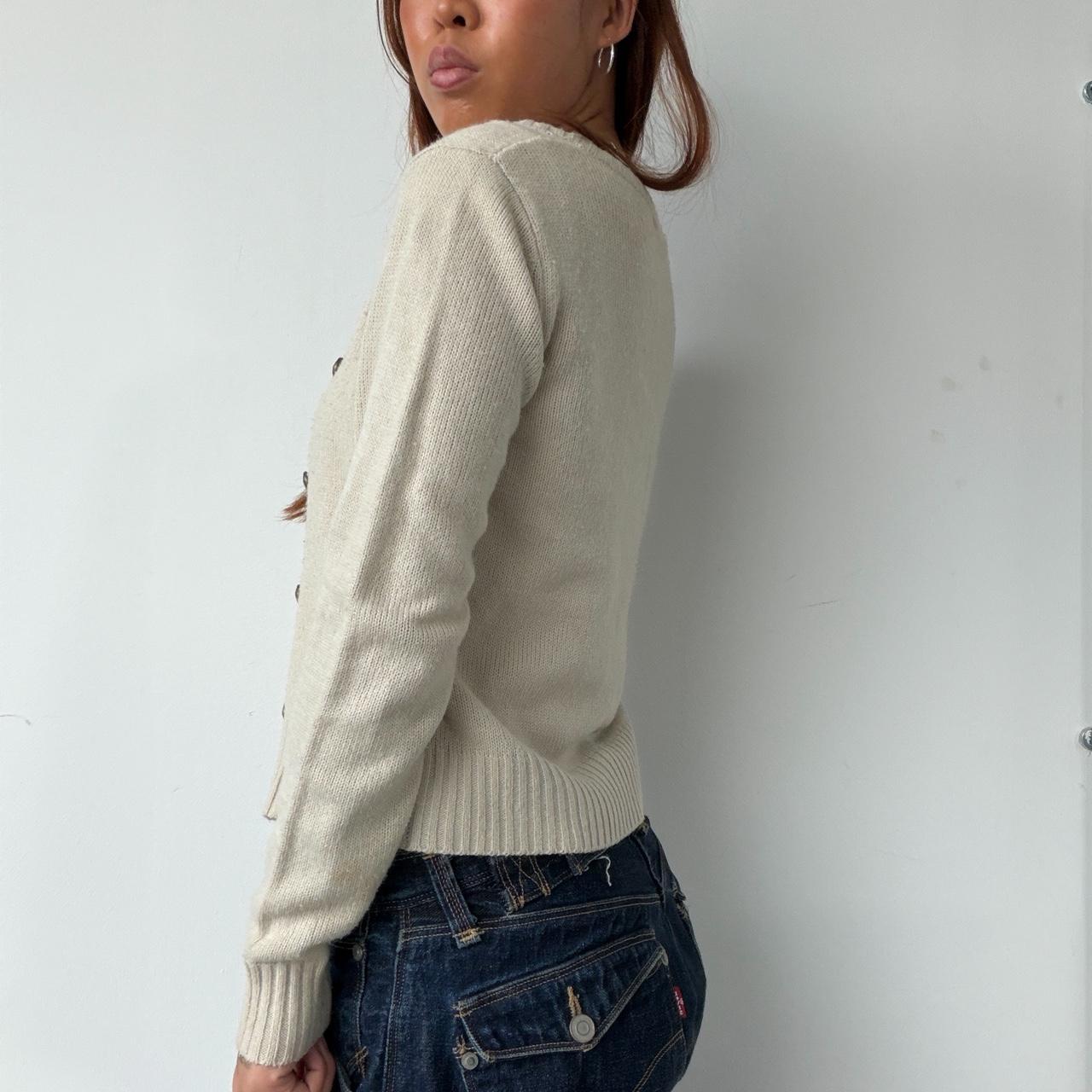Vintage Beige Military Jumper