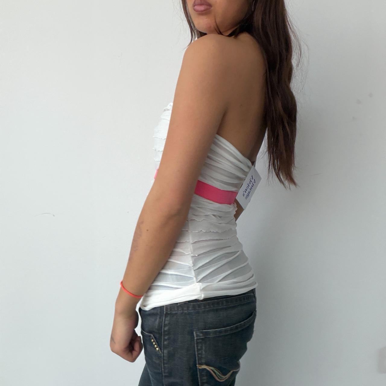Vintage White Frill Bandeau Top