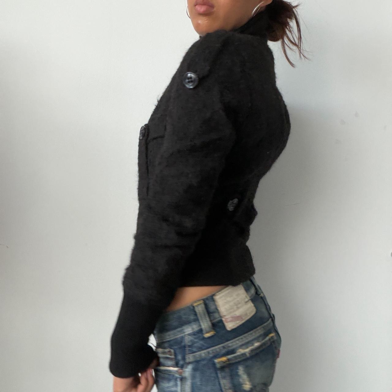 Vintage Black Alpaca Wool Jacket