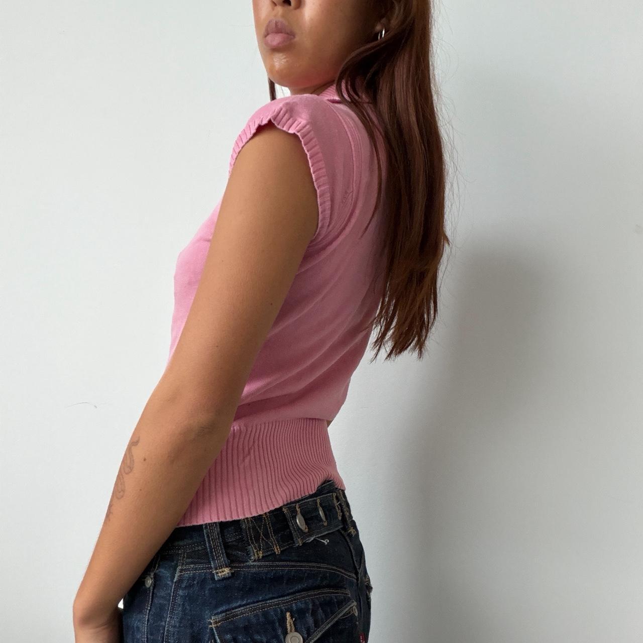 Vintage Pink Polo Top