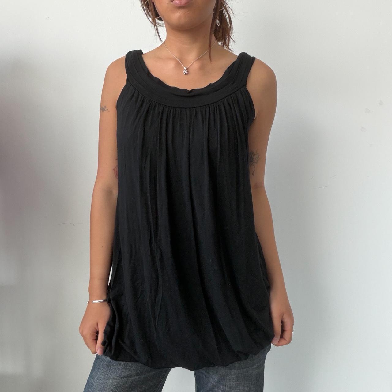 Vintage Black Flowy Top