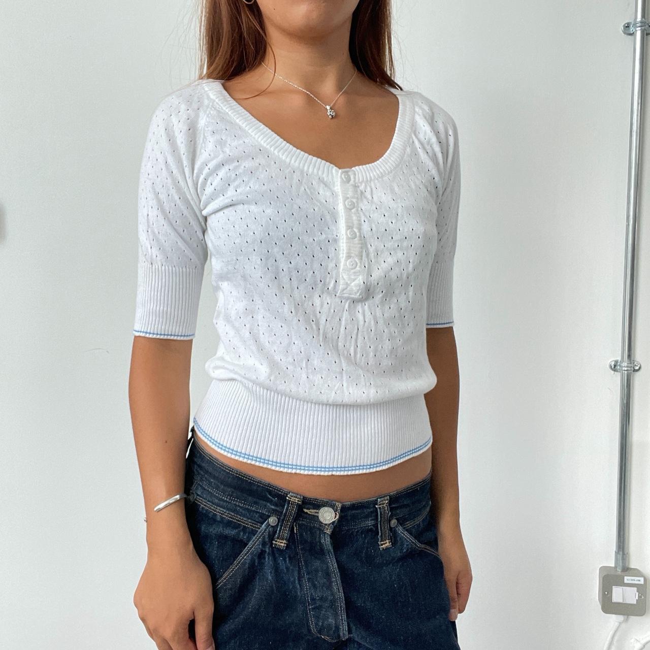 Vintage White Knit Top