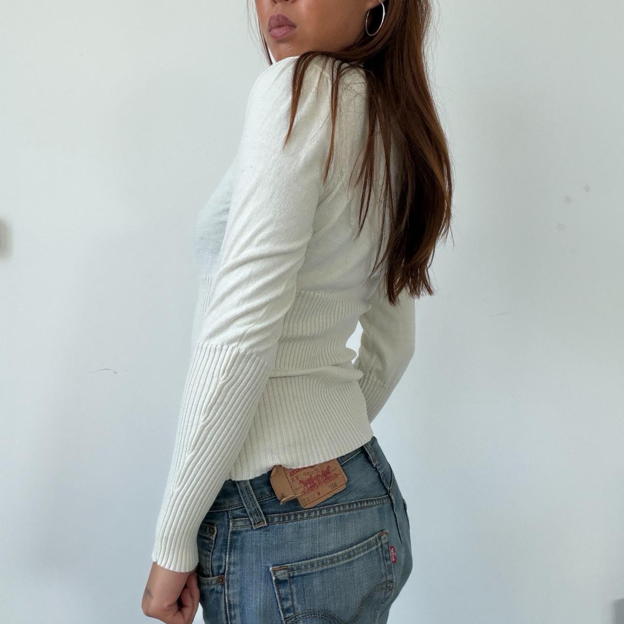 Vintage Beige V Neck Knit