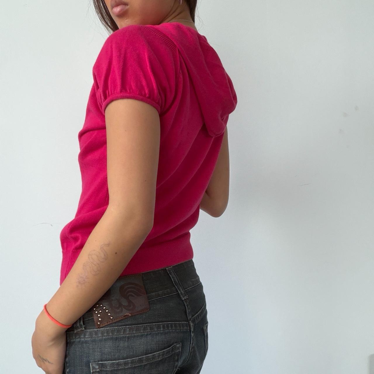 Vintage Pink Hooded Knit Top