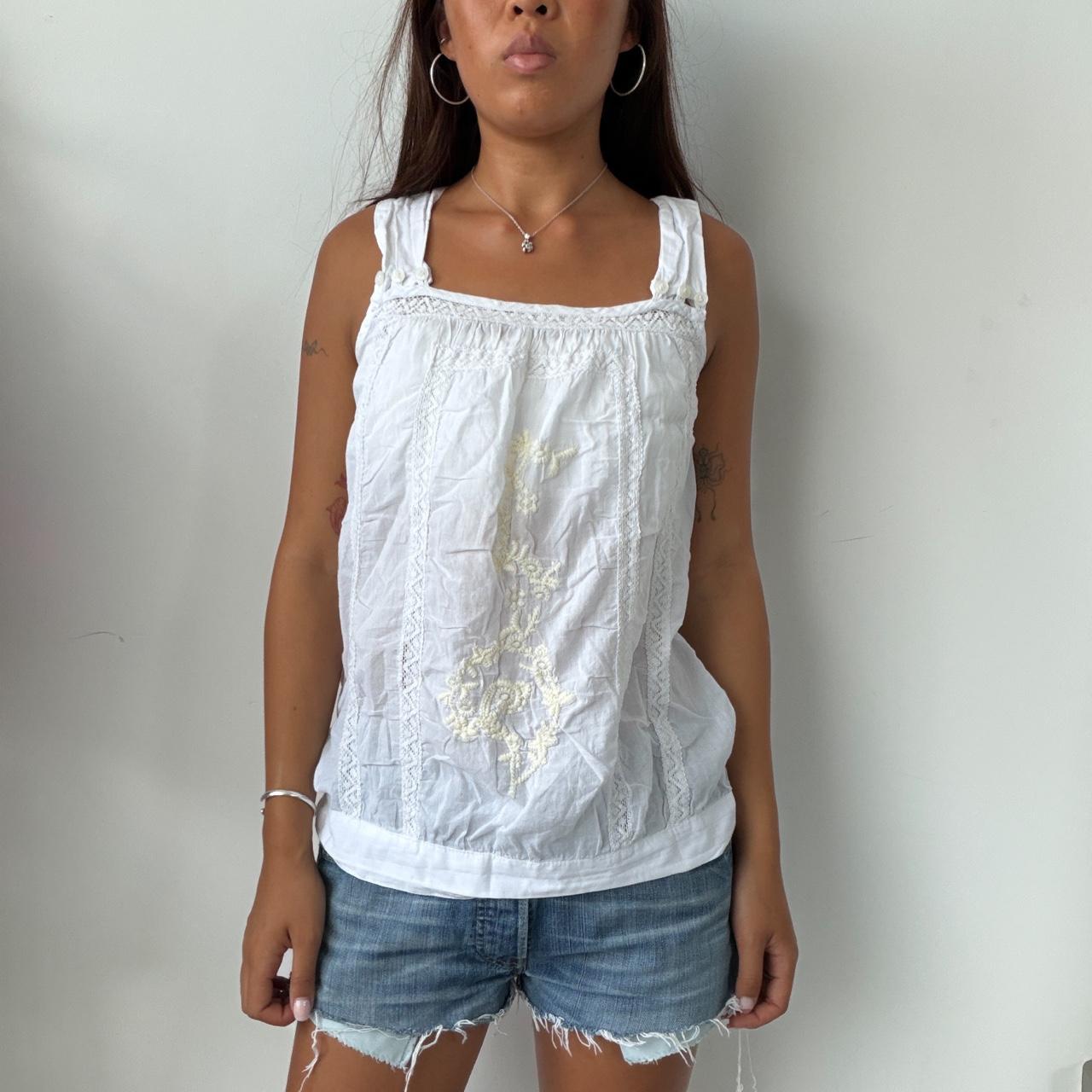 Vintage White Summer Top