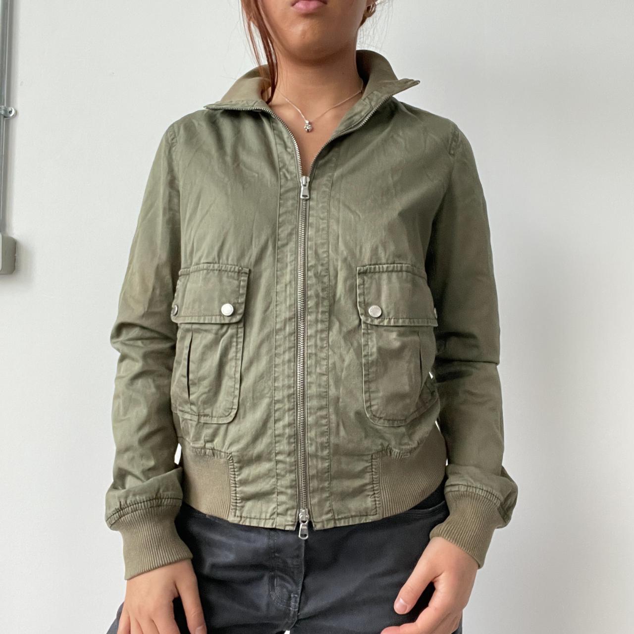 Khaki Utility Bomber Jacket