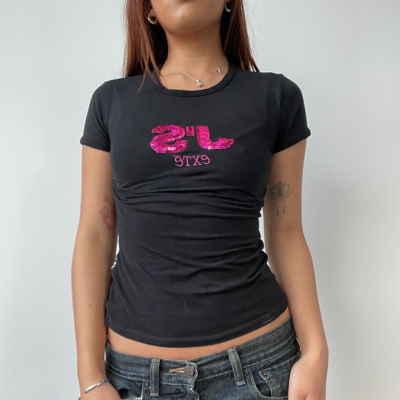Black Graphic Baby Tee
