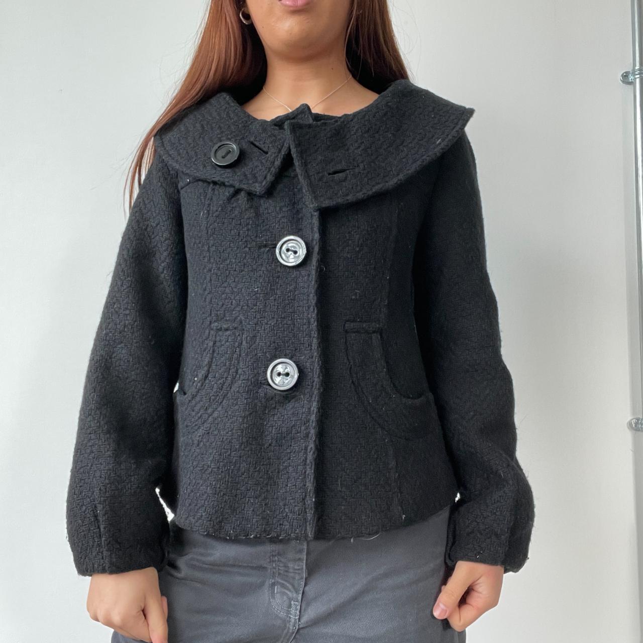 Black Structured Asymmetric Coat