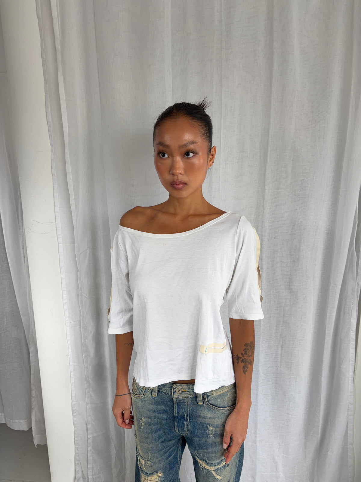 Vintage White Cop Copine Top
