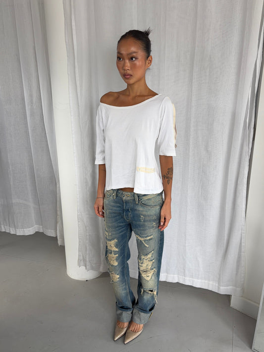 Vintage White Cop Copine Top