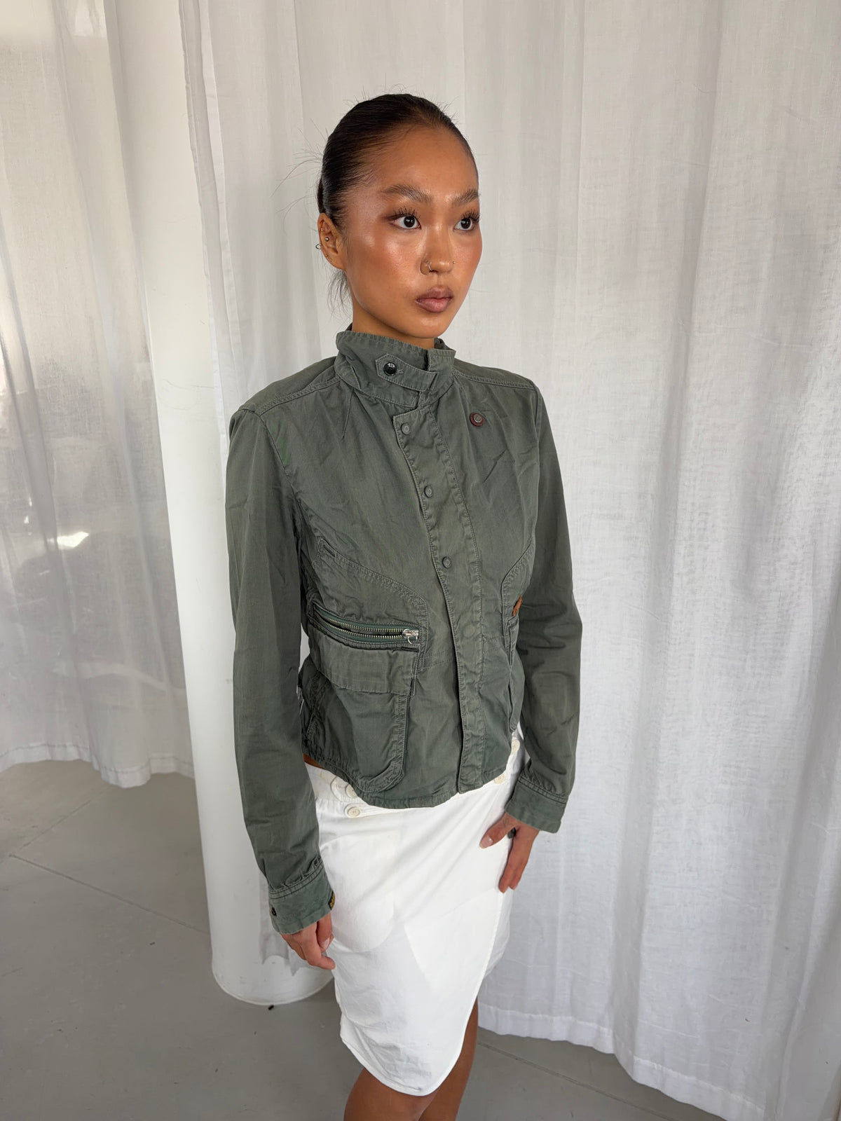 Vintage Khaki Utility Jacket