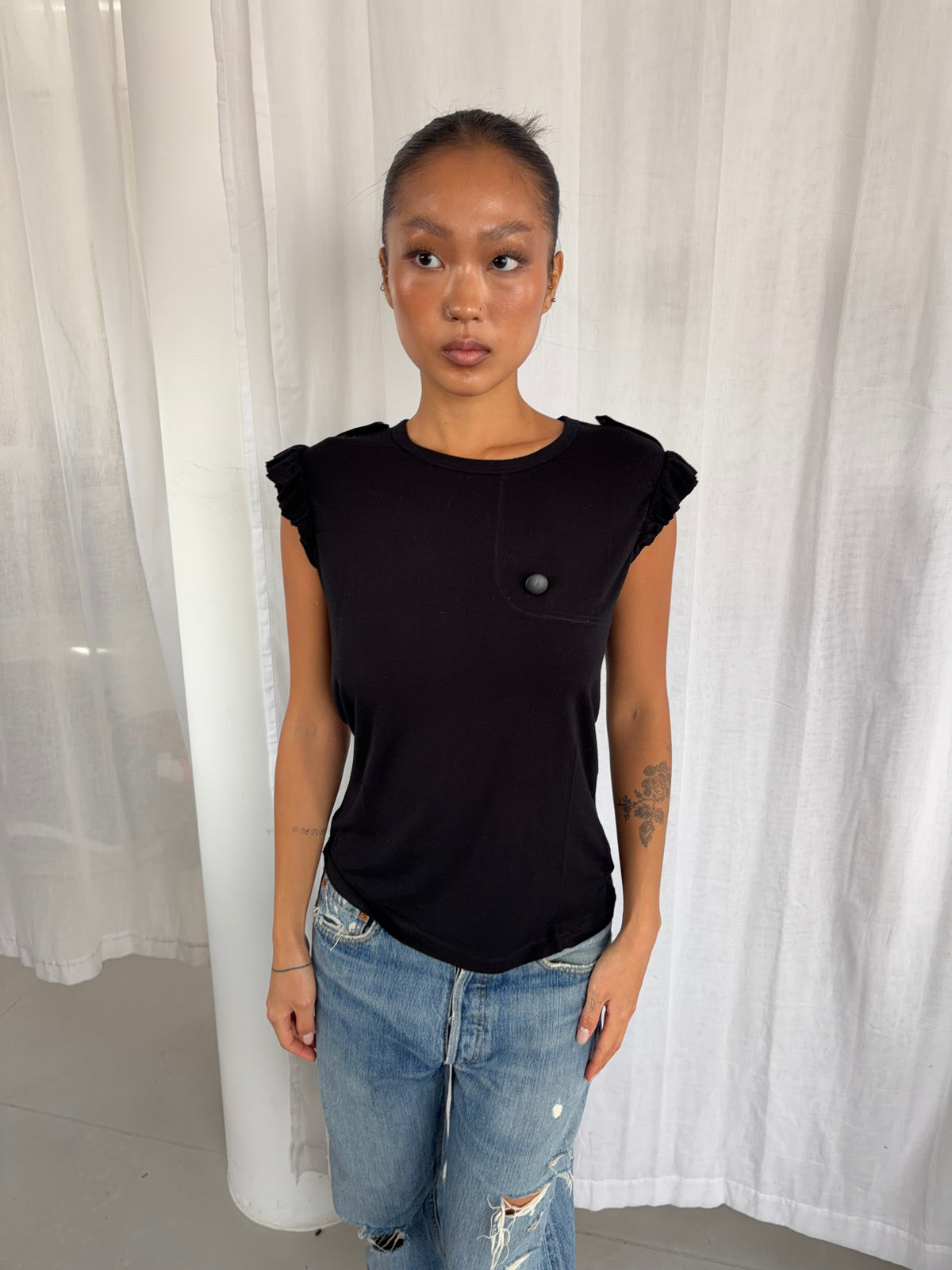 Vintage Frill Sleeve Top