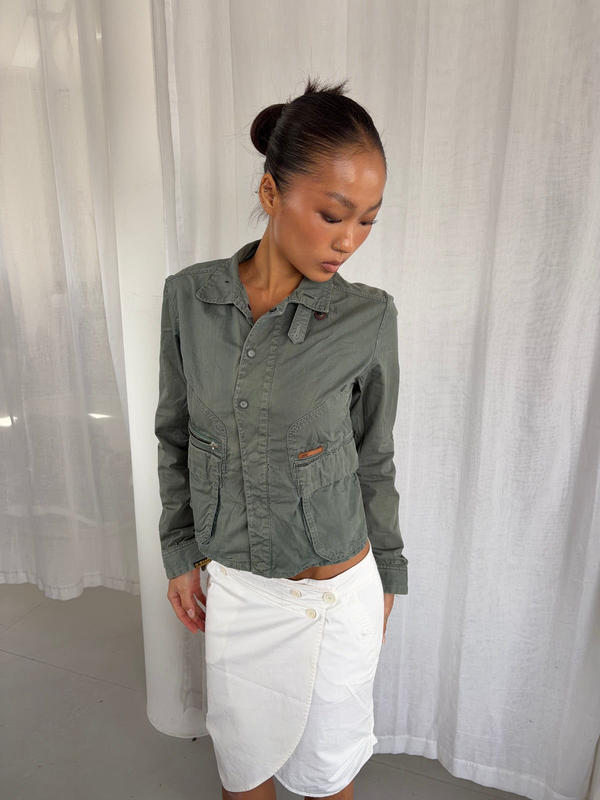 Vintage Khaki Utility Jacket