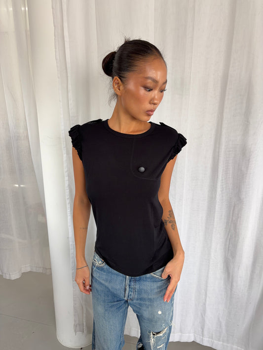 Vintage Frill Sleeve Top