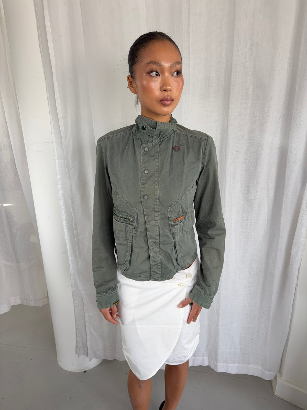 Vintage Khaki Utility Jacket