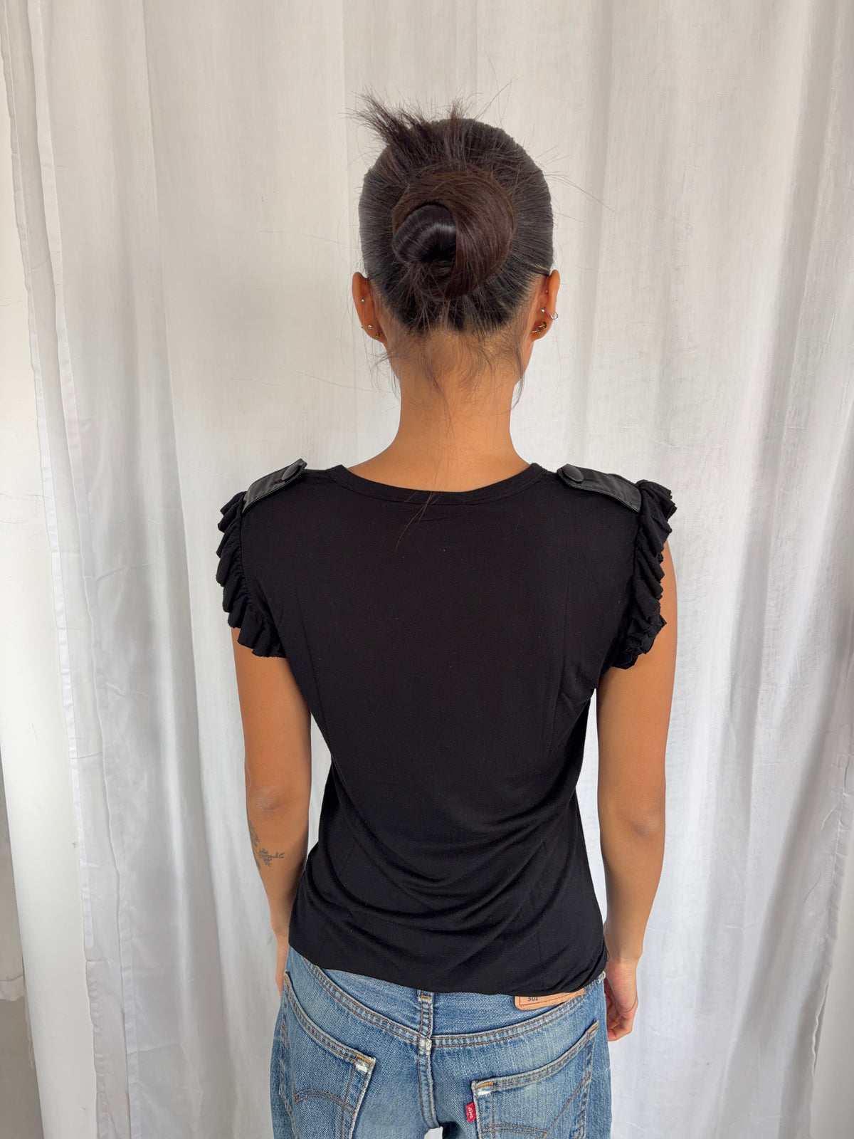 Vintage Frill Sleeve Top