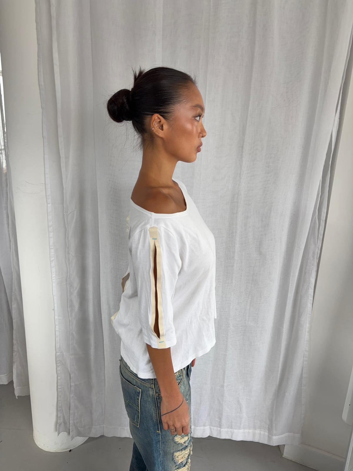Vintage White Cop Copine Top