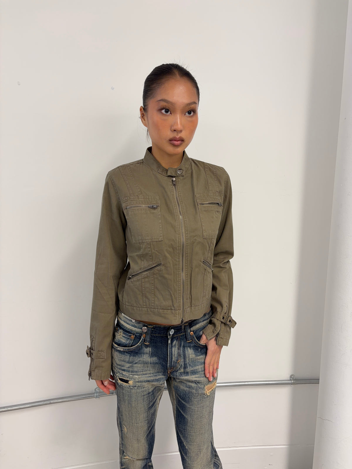 Vintage Khaki Utility Jacket