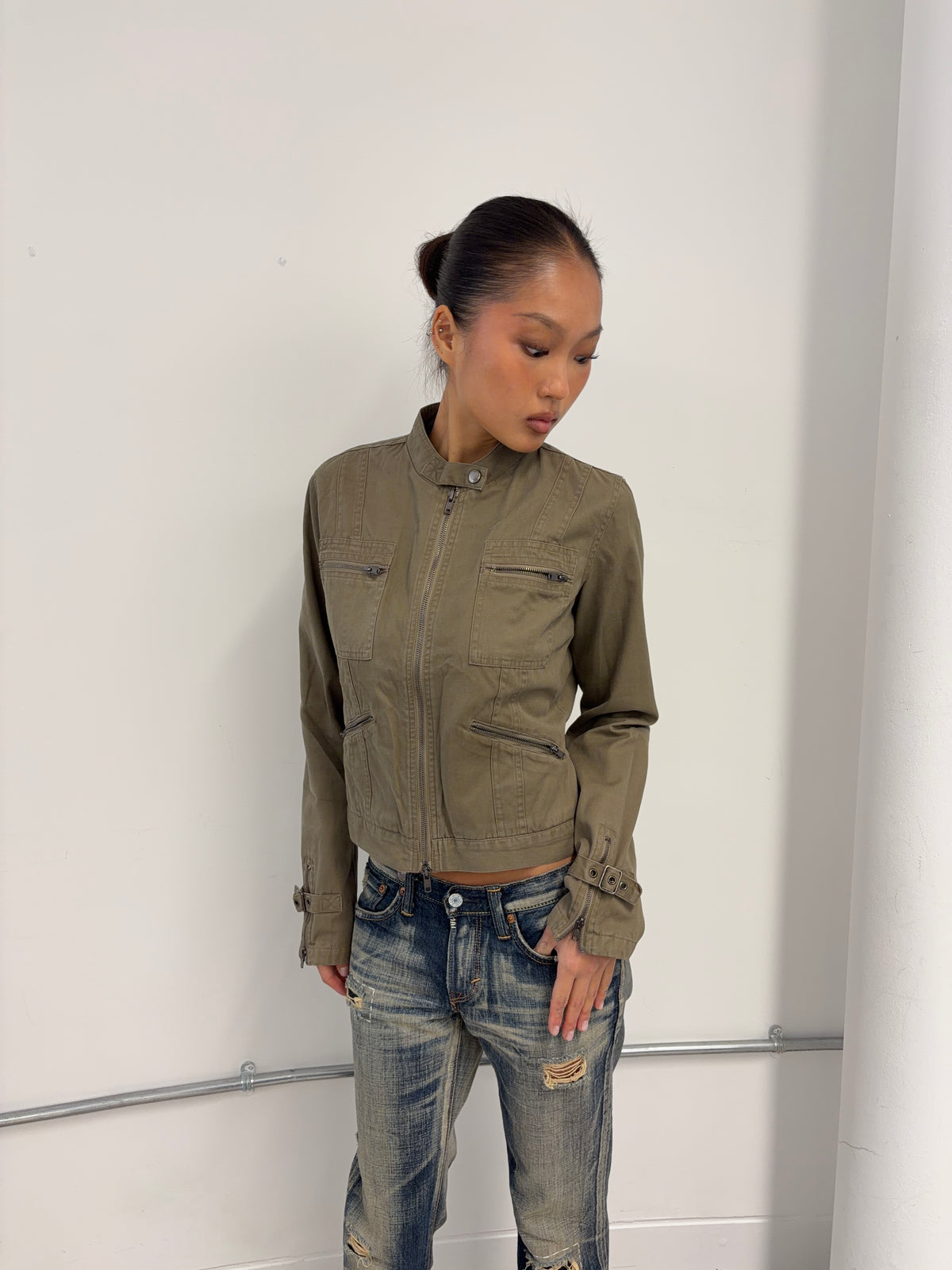 Vintage Khaki Utility Jacket