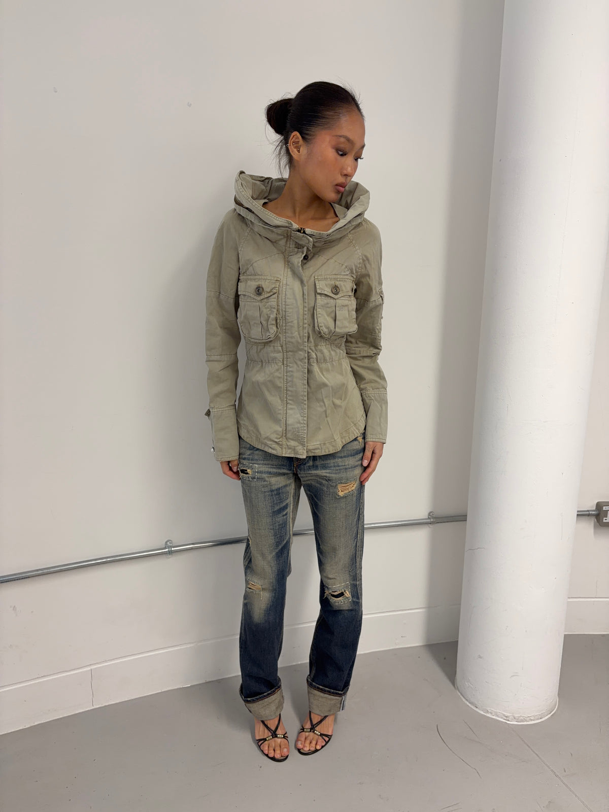 Vintage Khaki Utility Jacket