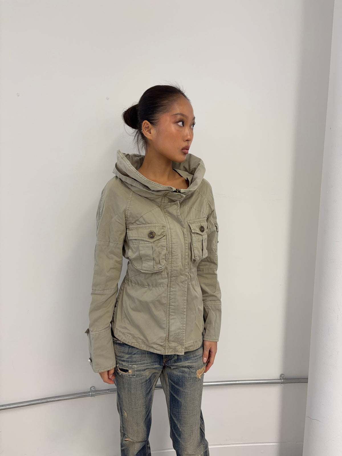 Vintage Khaki Utility Jacket