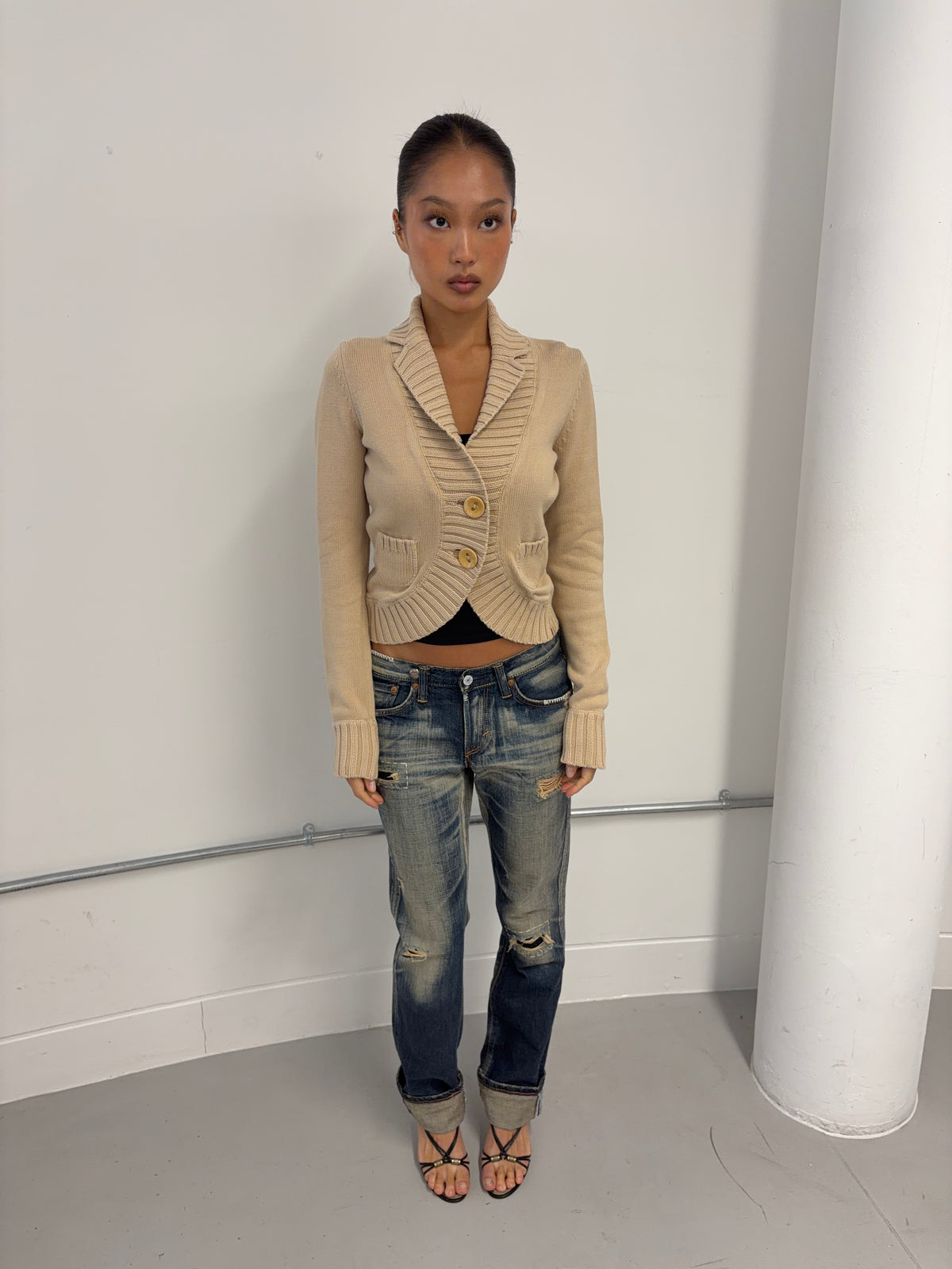 Vintage Beige Bolero Jumper