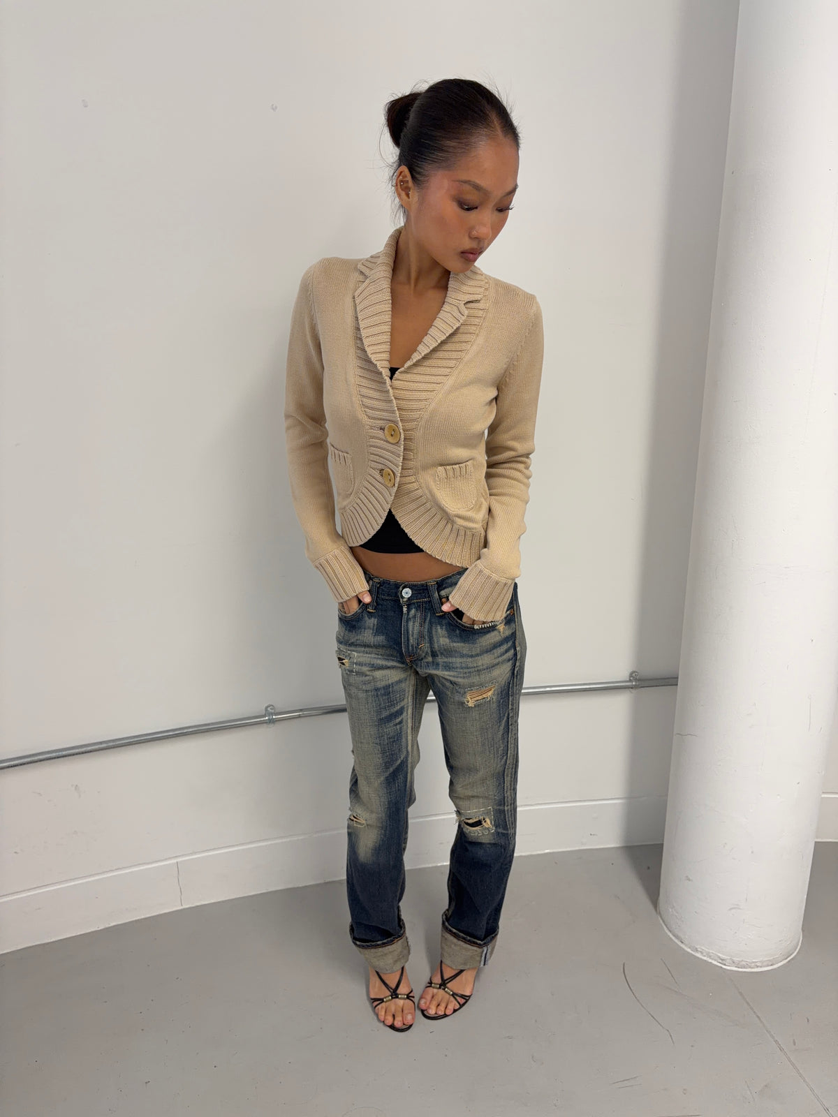 Vintage Beige Bolero Jumper