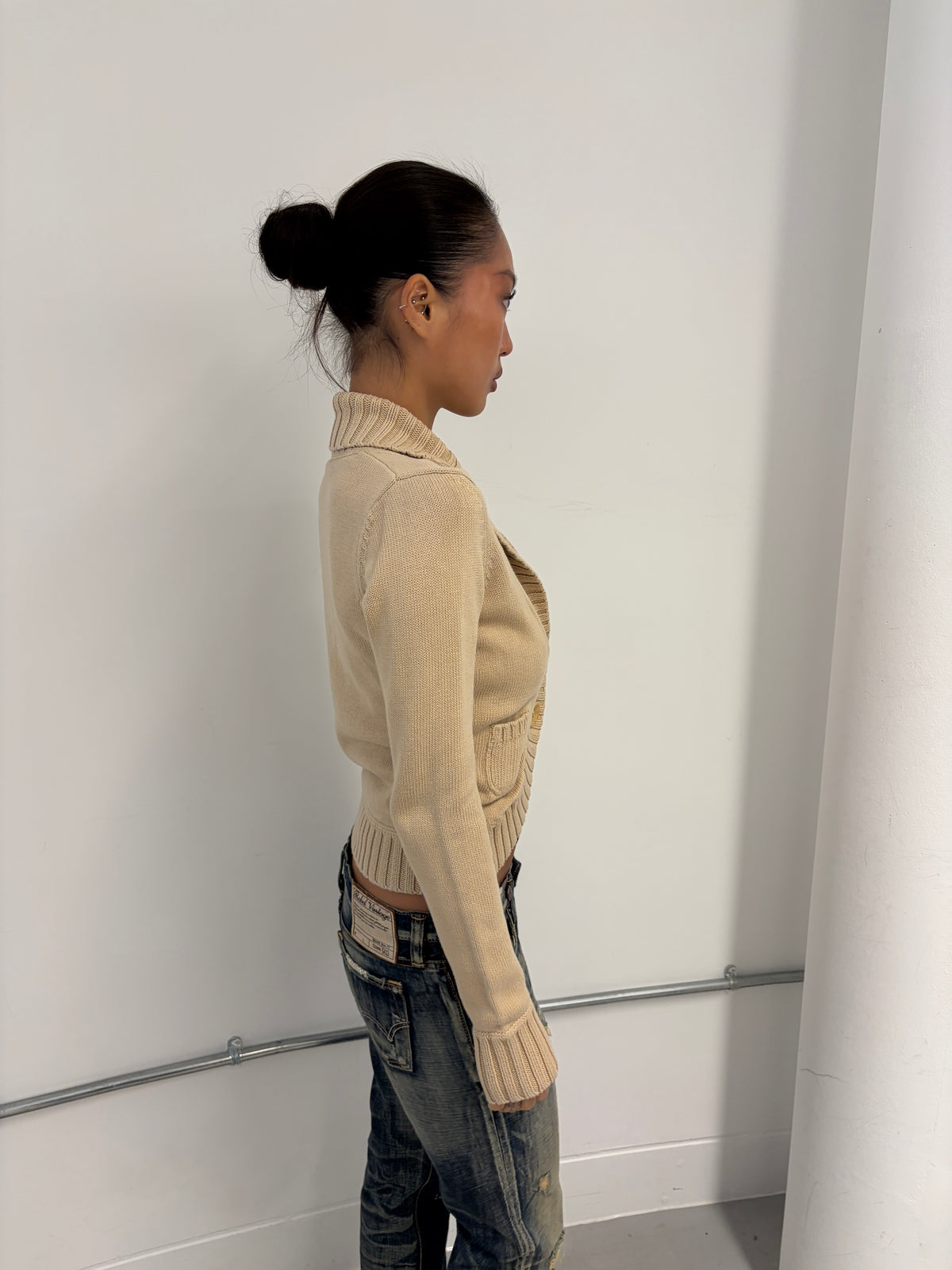 Vintage Beige Bolero Jumper