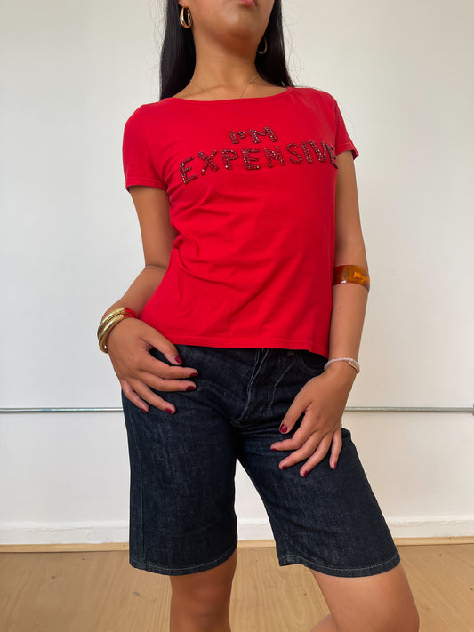 Vintage 'I'm Expensive' Red T-Shirt