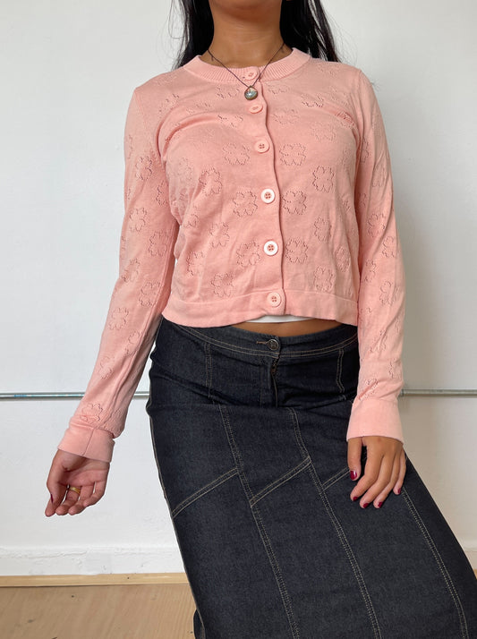 Vintage Peachy Knit Cardigan