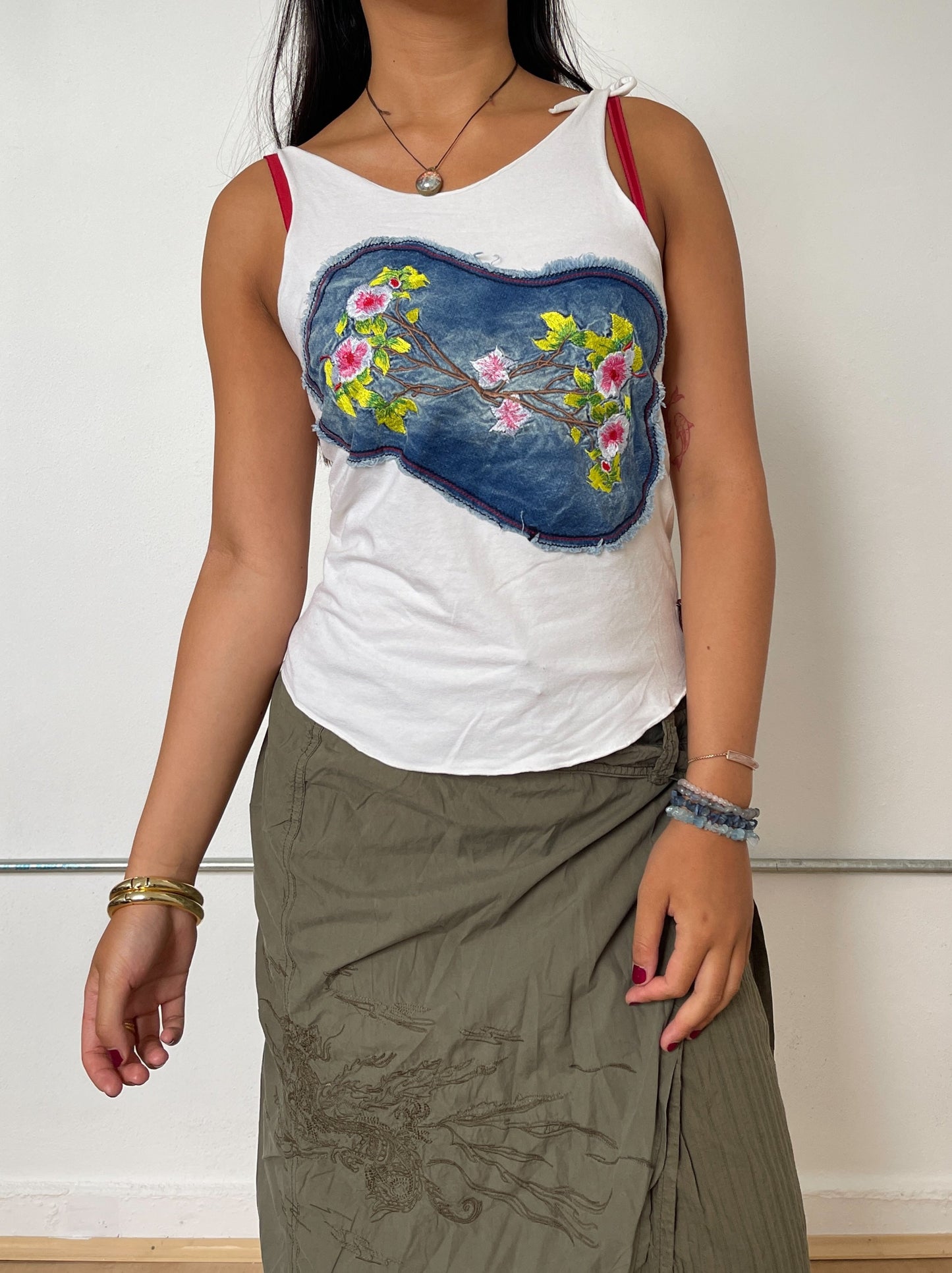 Vintage White Embroidered Top