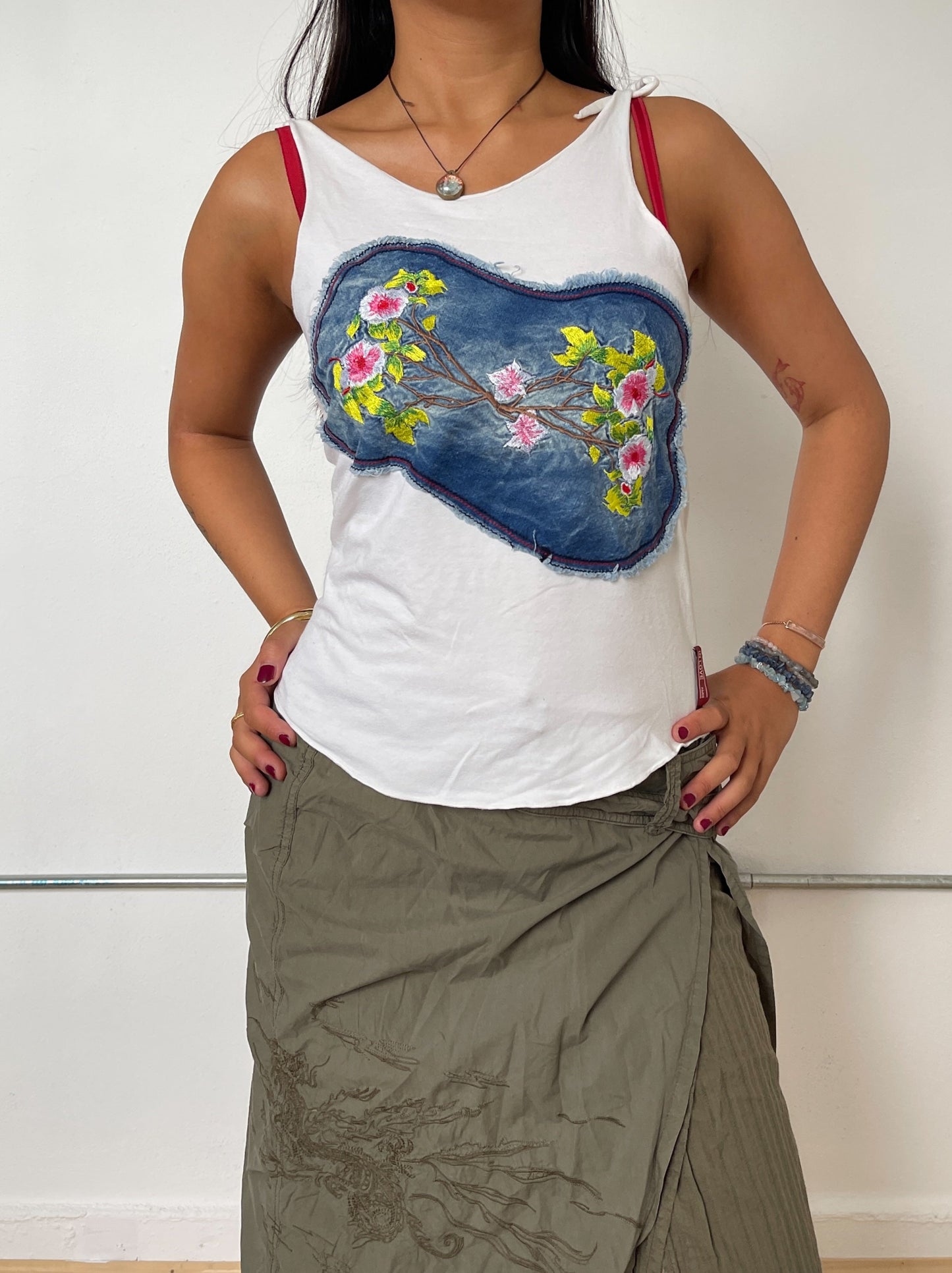 Vintage White Embroidered Top