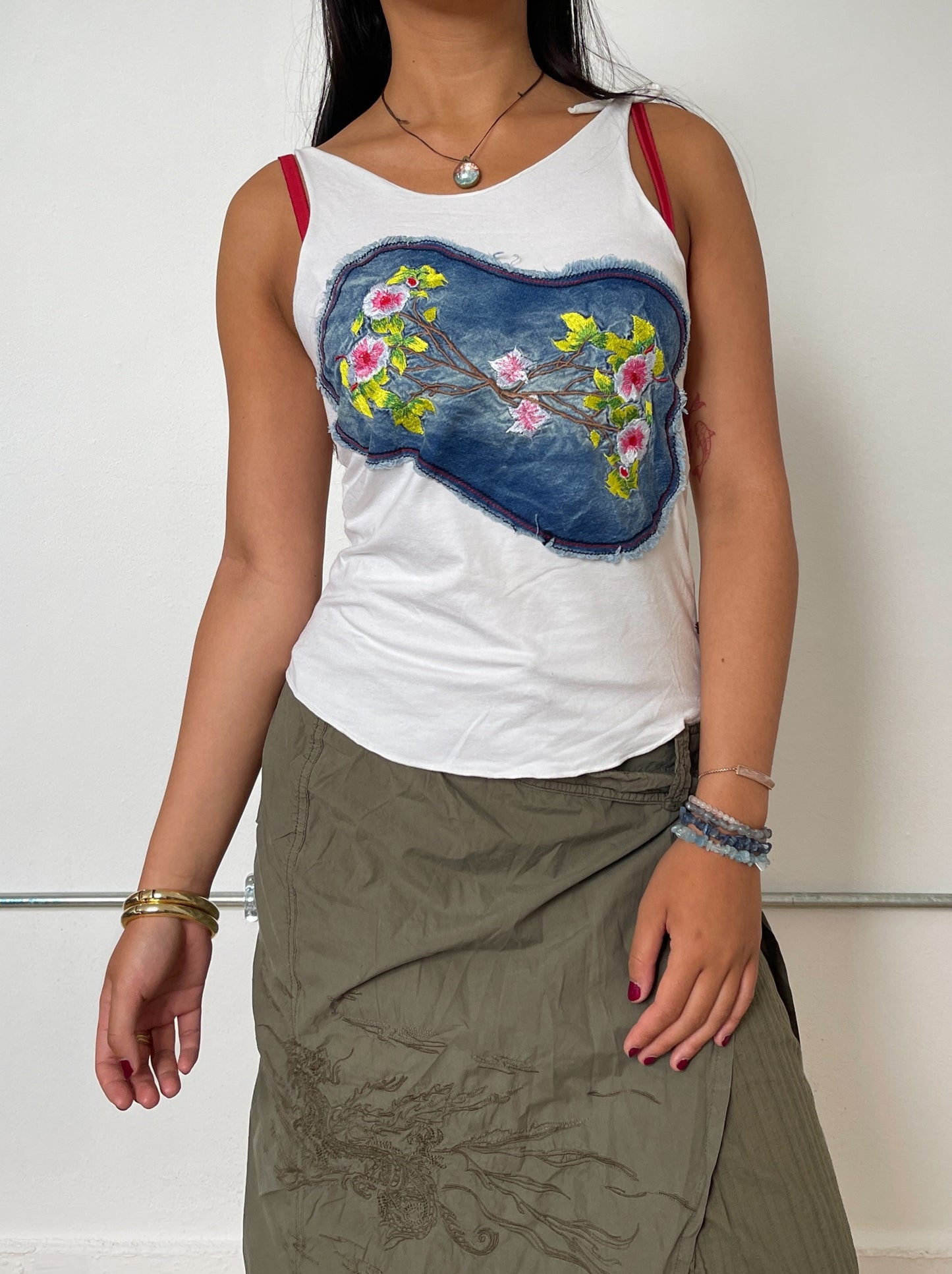 Vintage White Embroidered Top