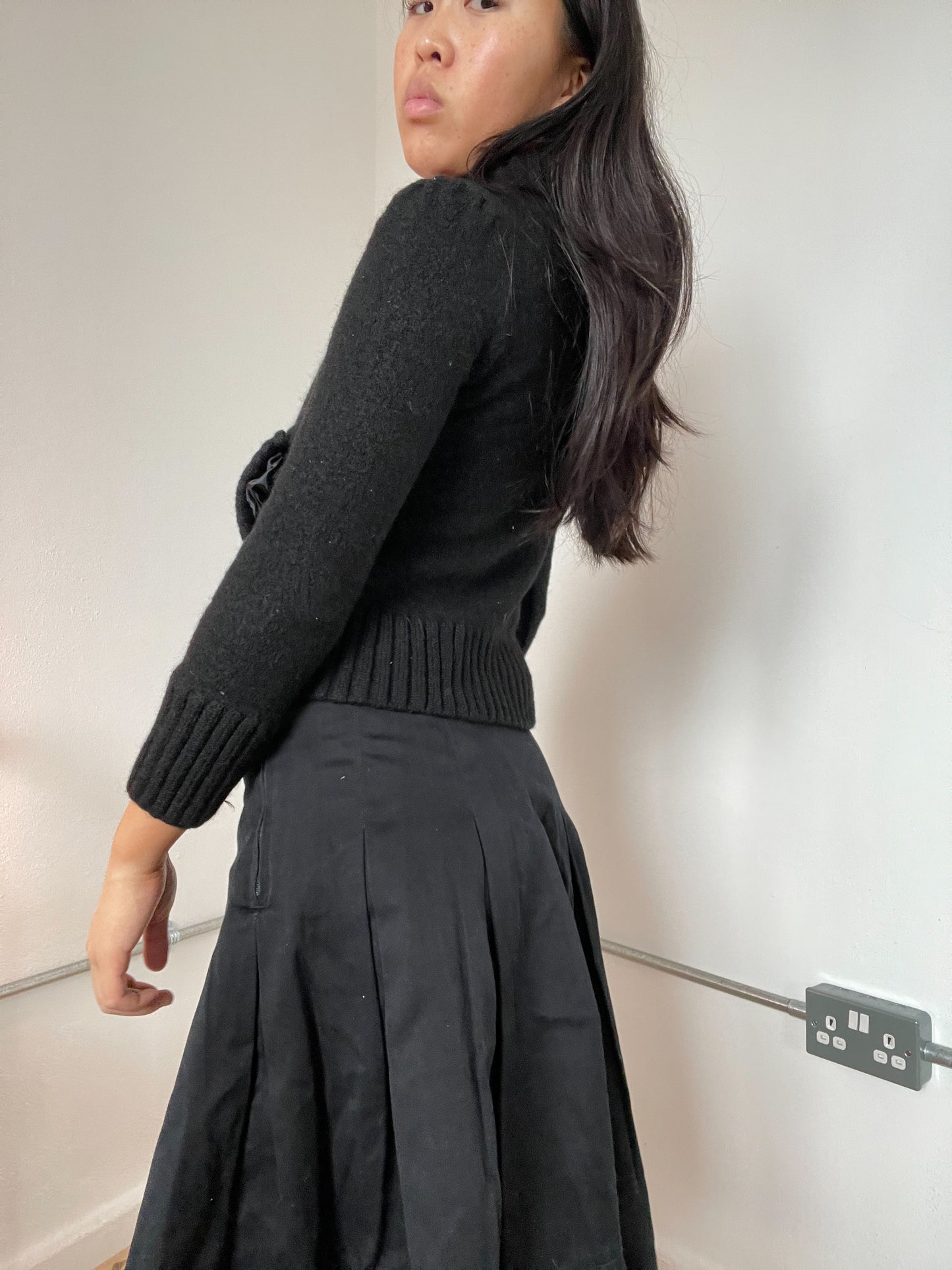 Black double breasted jumper