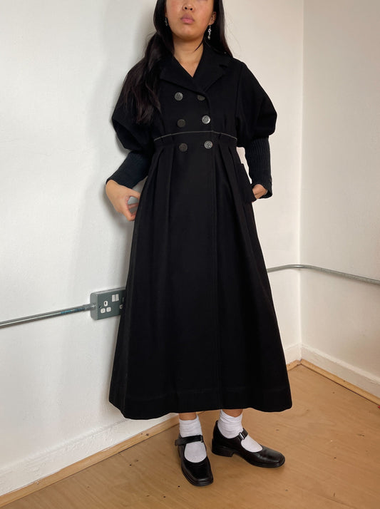 Black Cop Copine long coat