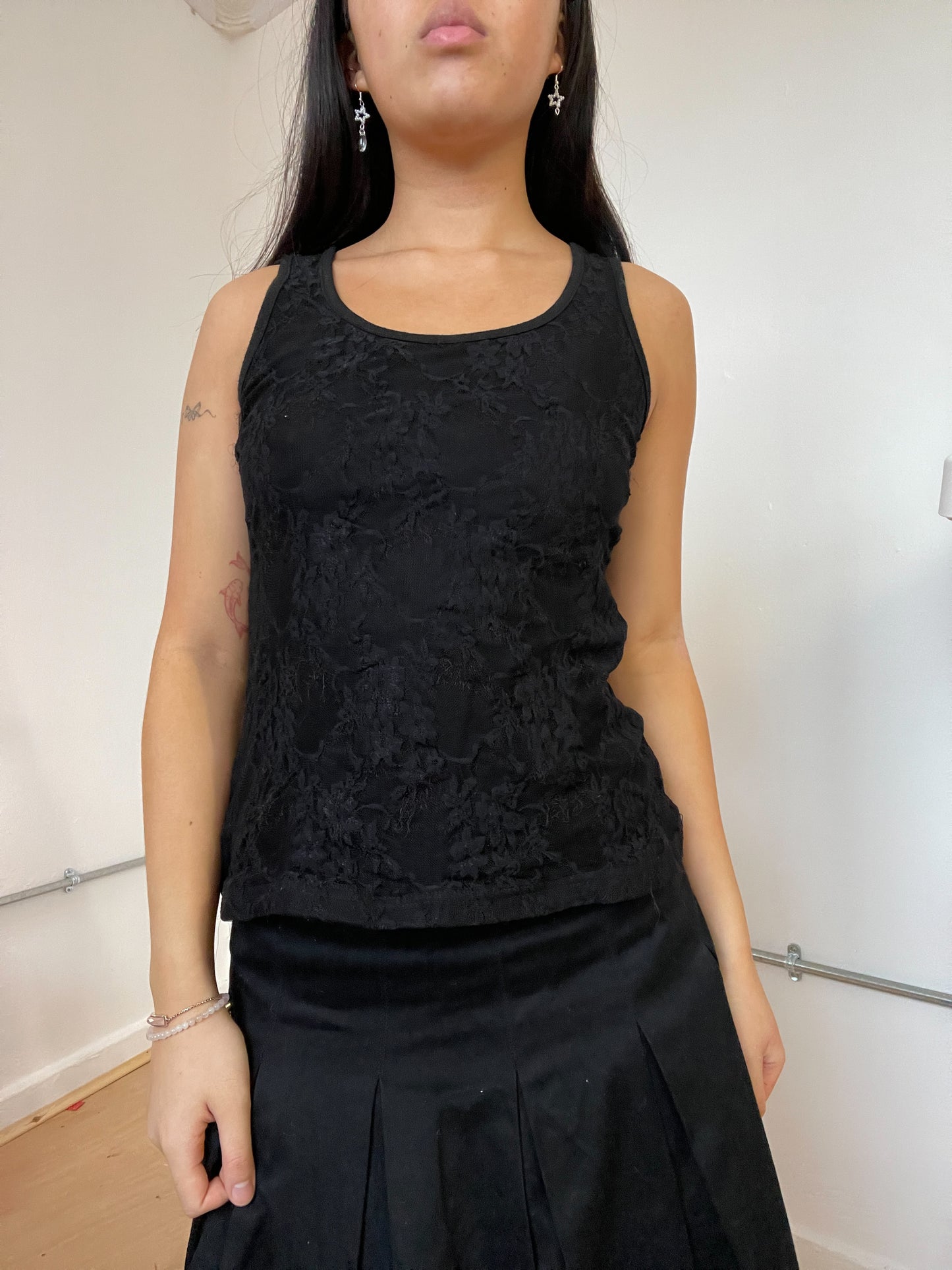 Black lace top