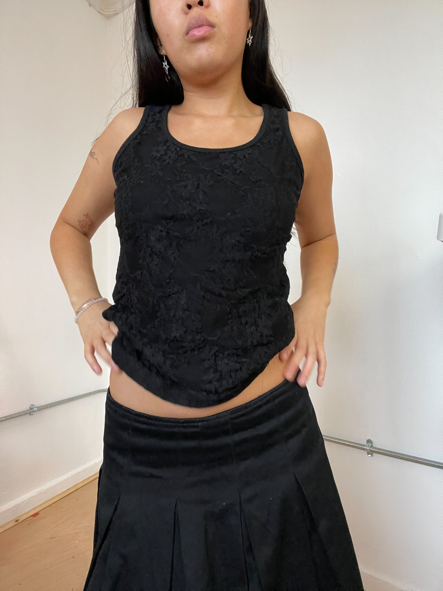 Black lace top