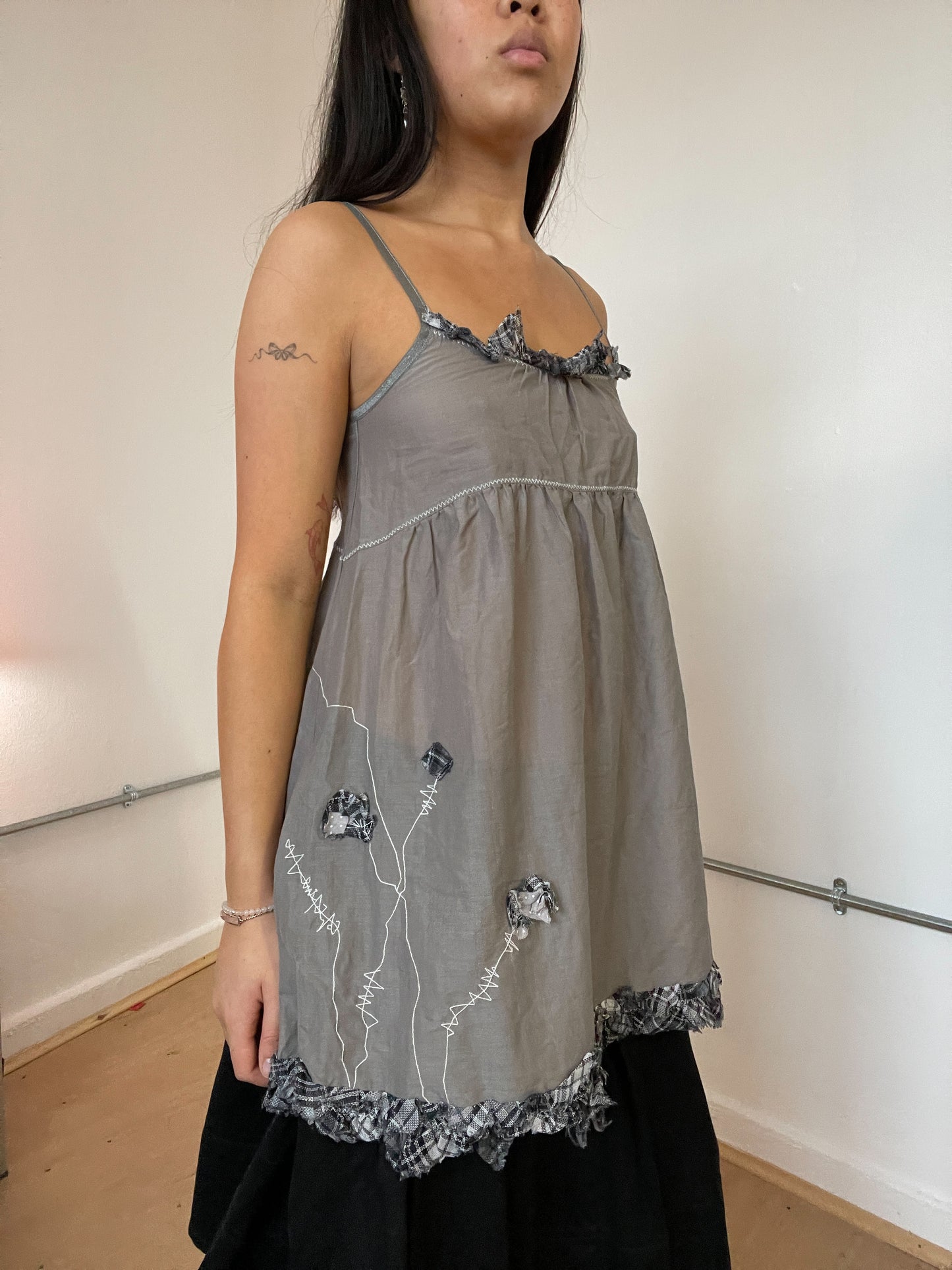 Grey Cop Copine top
