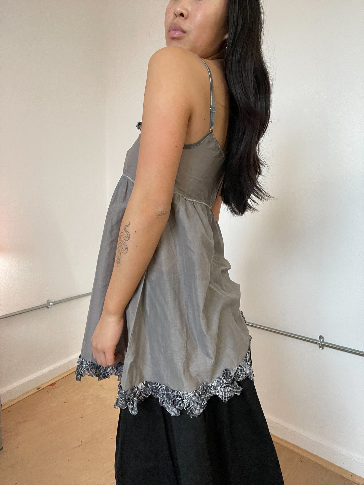 Grey Cop Copine top