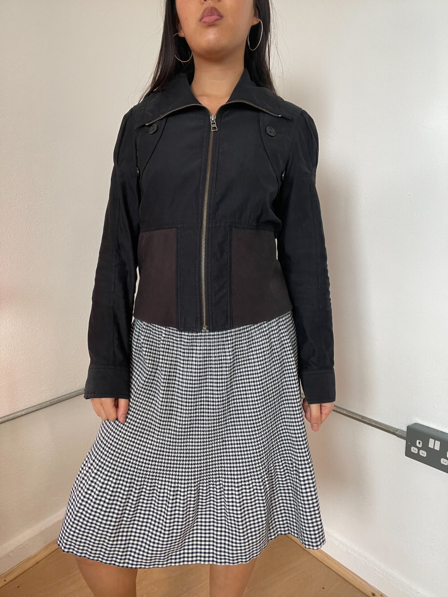 Black windbreaker jacket