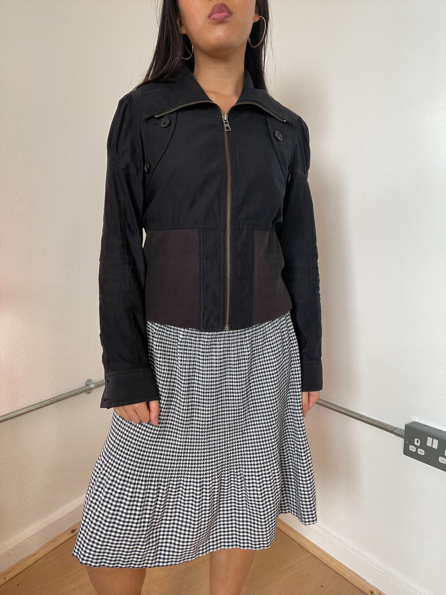 Black windbreaker jacket