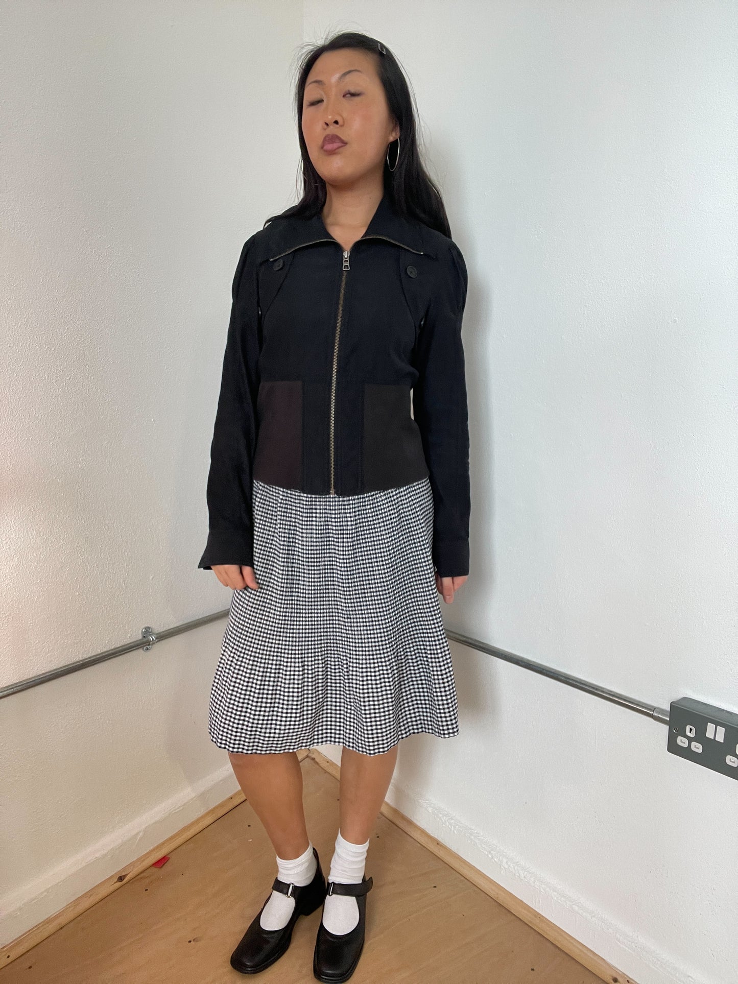 Black windbreaker jacket