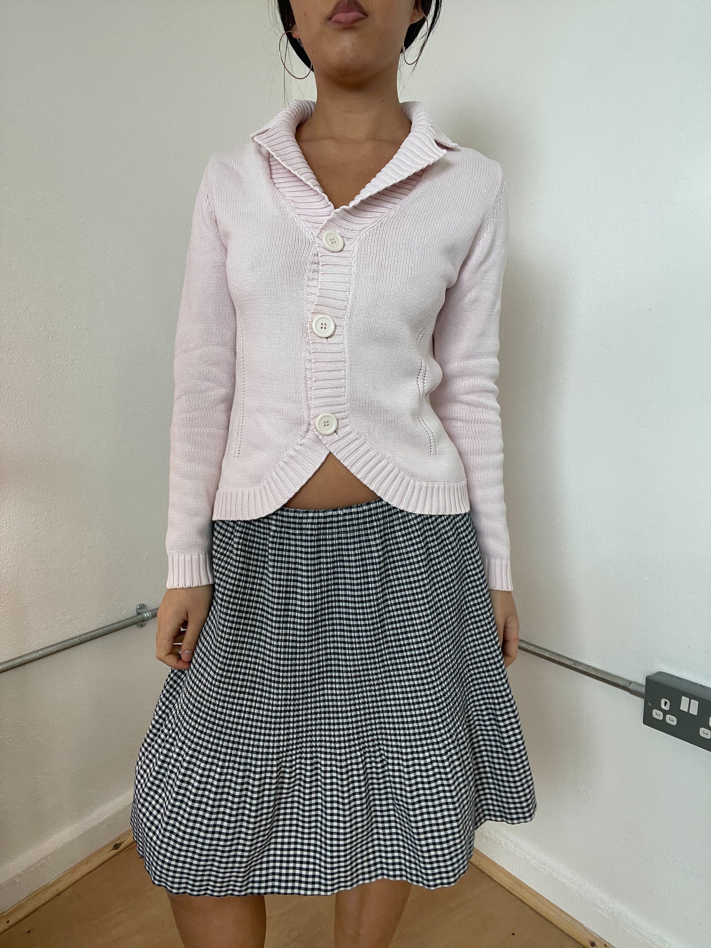 Baby pink knit long sleeve jumper top
