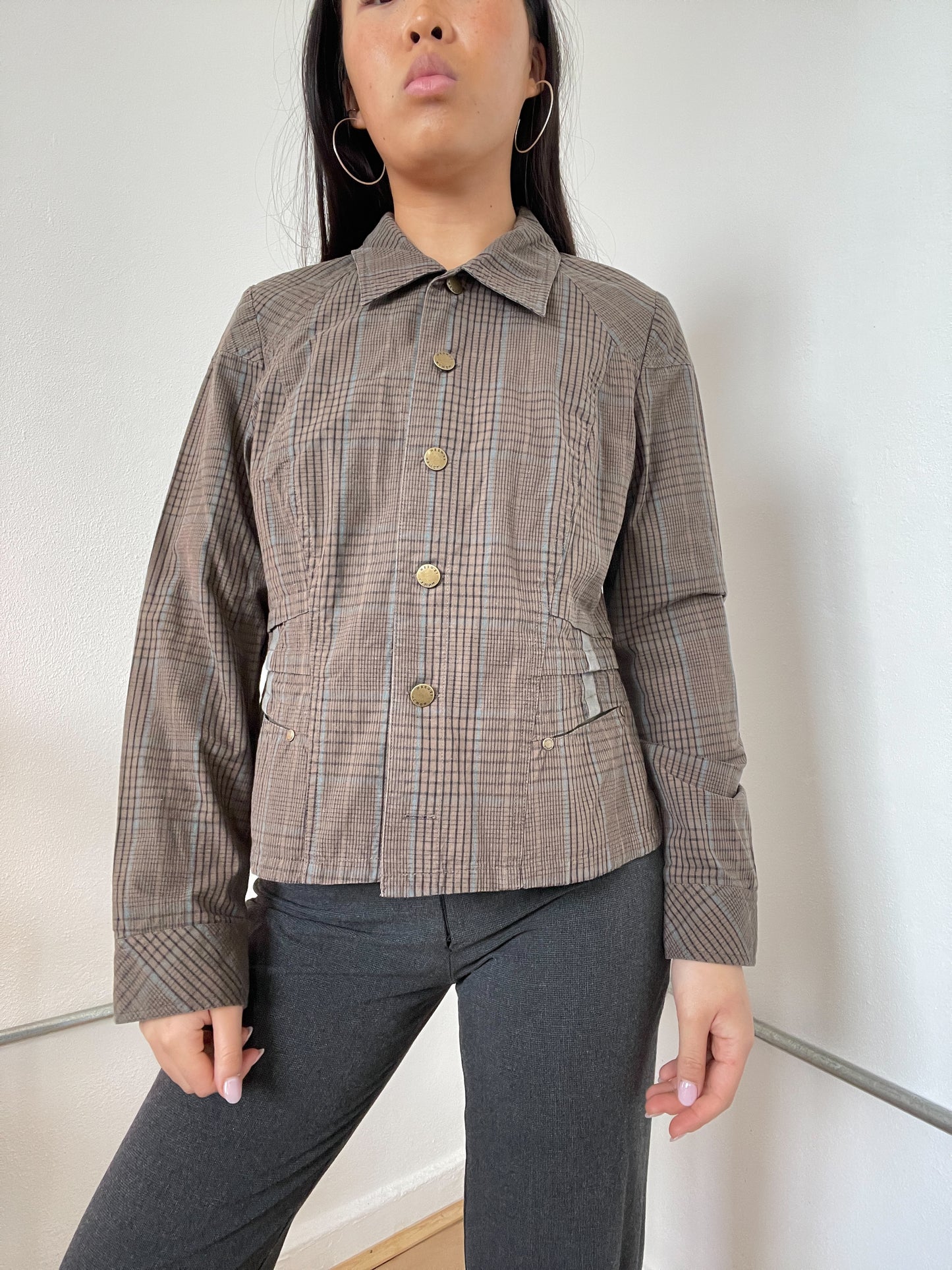 Brown Checkered Jacket