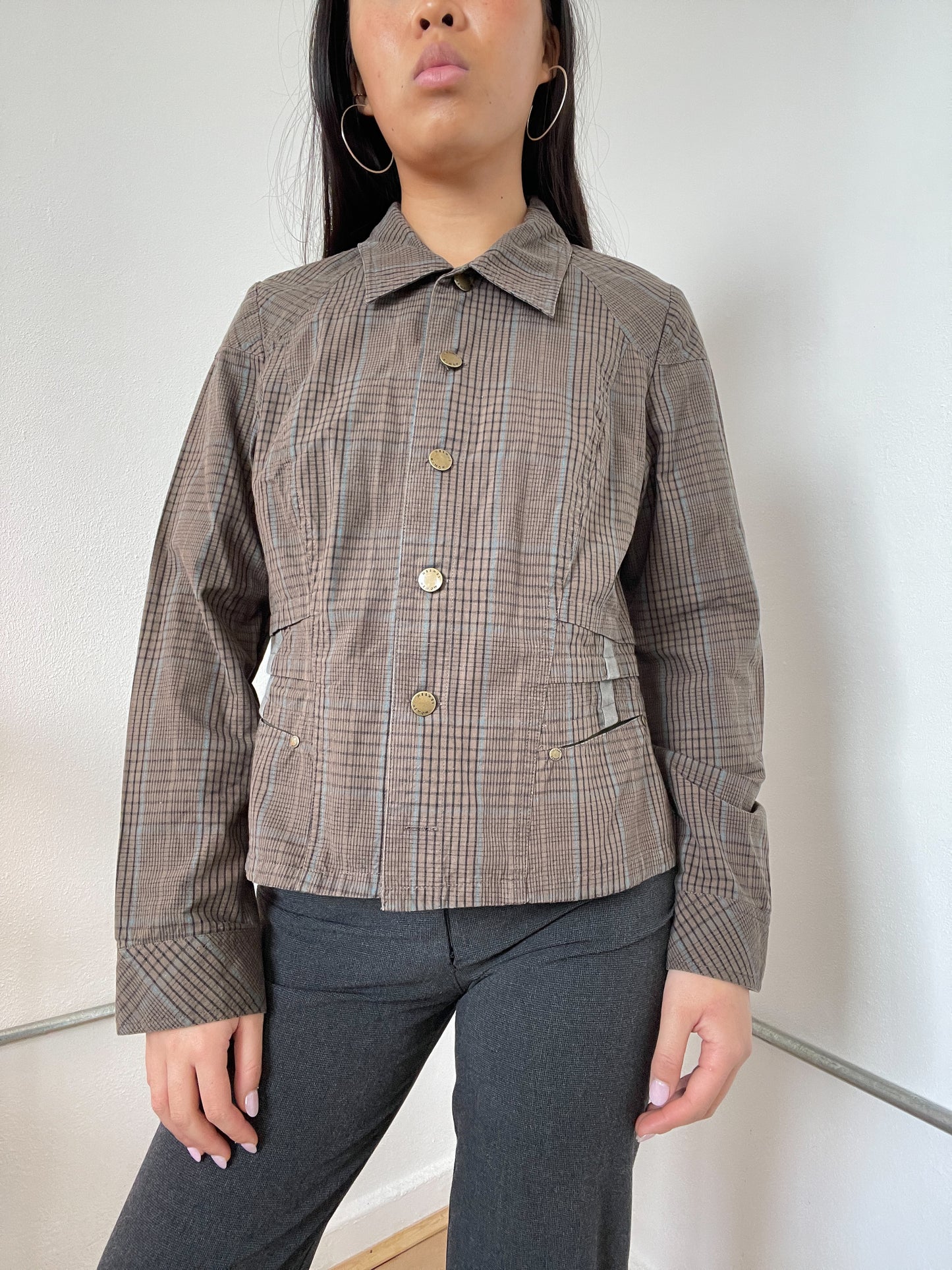 Brown Checkered Jacket